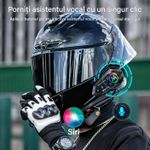 TV, Audio-Video si Foto - Portabile audio - Casti audio - Casca Bluetooth Moto CerCip Y12 Pro, Intercom pentru 2 persoane, Autonomie 20 ore, Rezistenta la apa, Anulare zgomot - Infinity.ro