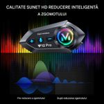 TV, Audio-Video si Foto - Portabile audio - Casti audio - Casca Bluetooth Moto CerCip Y12 Pro, Intercom pentru 2 persoane, Autonomie 20 ore, Rezistenta la apa, Anulare zgomot - Infinity.ro