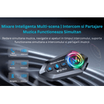 TV, Audio-Video si Foto - Portabile audio - Casti audio - Casca Bluetooth Moto CerCip Y12 Pro, Intercom pentru 2 persoane, Autonomie 20 ore, Rezistenta la apa, Anulare zgomot - Infinity.ro