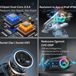 TV, Audio-Video si Foto - Portabile audio - Casti audio - Casca Bluetooth Moto CerCip Y12 Pro, Intercom pentru 2 persoane, Autonomie 20 ore, Rezistenta la apa, Anulare zgomot - Infinity.ro