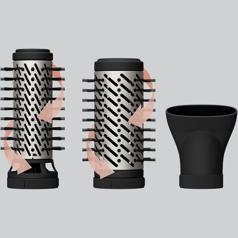 Ingrijire personala si Cosmetice - Aparate & accesorii ingrijire personala - Hair styling - Perii de par electrice - Perie rotativa cu aer cald Rowenta Brush Activ UB9530F0, 1000W, 2 trepte de viteza/temperatura, 2 perii rotative 40/50mm - Infinity.ro