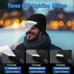 Fashion, accesorii si bijuterii - Barbati - Accesorii barbati - Caciuli si sepci barbati - Caciula cu lanterna LED, 40 cob LED, 140 lm, incarcare usb-c, baterie 750 mah, 3 moduri de iluminare, culoare negra - Infinity.ro