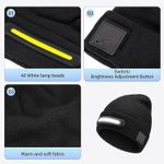 Fashion, accesorii si bijuterii - Barbati - Accesorii barbati - Caciuli si sepci barbati - Caciula cu lanterna LED, 40 cob LED, 140 lm, incarcare usb-c, baterie 750 mah, 3 moduri de iluminare, culoare negra - Infinity.ro
