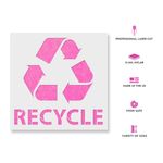 Casa si Gradina - Decoratiuni - DIY - Sabloane decorative pereti - Sablon Perete vopsire, tencuiala 0.7mm Reciclare cu Text model MXSP7471, 500 x 500 mm - Infinity.ro