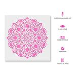 Casa si Gradina - Decoratiuni - DIY - Sabloane decorative pereti - Sablon Perete vopsire, tencuiala 0.7mm Tranquility Mandala Refolosibil, model MXSP7148, 1000 x 1000 mm - Infinity.ro