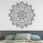 Casa si Gradina - Decoratiuni - DIY - Sabloane decorative pereti - Sablon Perete vopsire, tencuiala 0.7mm Bliss Mandala Refolosibil, model MXSP7147, 800 x 800 mm - Infinity.ro