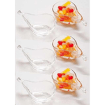 Casa si Gradina - Bucatarie si vesela - Vesela si tacamuri - Farfurii si boluri - Set 6 boluri din sticla transparenta in forma de para cu maner pentru servire salata de fructe, sosuri, snacks, aperitive si dulciuri 170ml MADGENIX - Infinity.ro