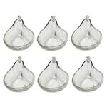 Casa si Gradina - Bucatarie si vesela - Vesela si tacamuri - Farfurii si boluri - Set 6 boluri din sticla transparenta in forma de para cu maner pentru servire salata de fructe, sosuri, snacks, aperitive si dulciuri 170ml MADGENIX - Infinity.ro