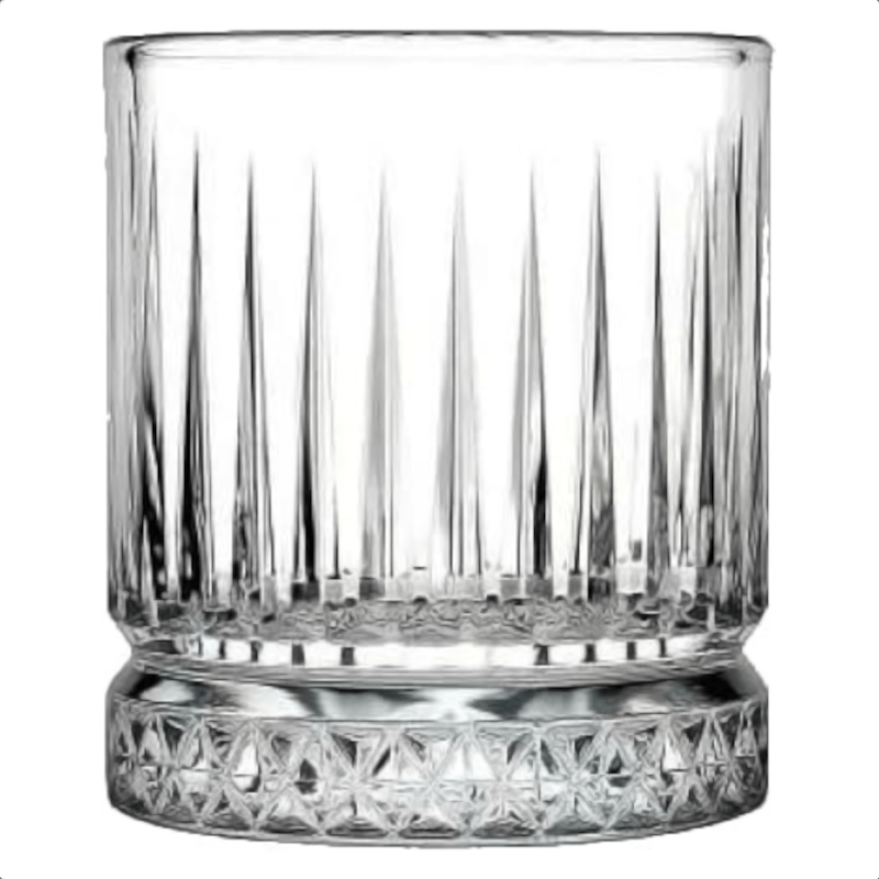 Casa si Gradina - Bucatarie si vesela - Cani si pahare - Pahare - Set 6 pahare whiskey 250ml din sticla transparenta MADGENIX, design cu dungi verticale in relief, pahare elegante tip tumbler pentru bauturi fine, cocktail si apa - Infinity.ro