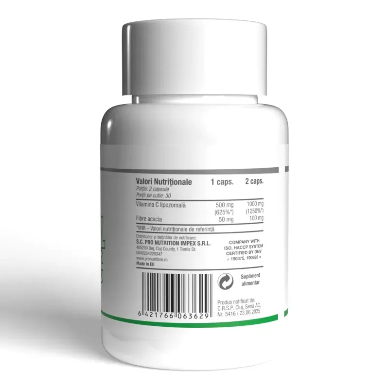 Ingrijire personala si Cosmetice - Sanatate si wellness - Suplimente alimentare - Vitamine si minerale - Vitamin C Liposomal, 60 capsule - Infinity.ro