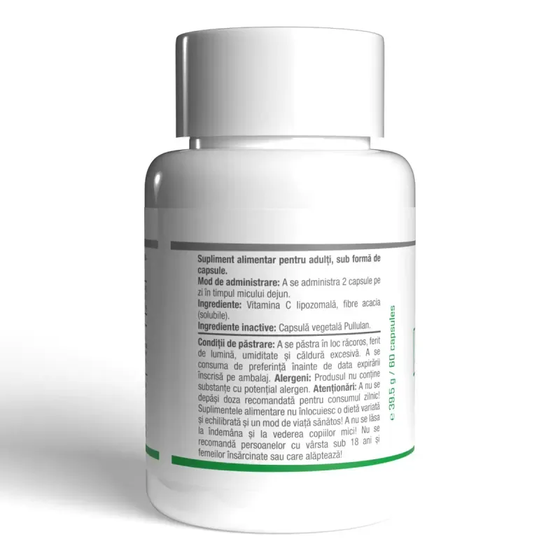 Ingrijire personala si Cosmetice - Sanatate si wellness - Suplimente alimentare - Vitamine si minerale - Vitamin C Liposomal, 60 capsule - Infinity.ro