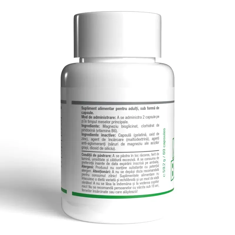 Ingrijire personala si Cosmetice - Sanatate si wellness - Suplimente alimentare - Vitamine si minerale - Magnesium Bisglycinate, 60 capsule - Infinity.ro