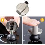 Electronice si Electrocasnice - Aragazuri, cuptoare si hote - Accesorii aragazuri, cuptoare si hote - Accesorii aragazuri - Set 4 butoane pentru aragaz/cuptor, Zinc, 6 mm, Argintiu/Negru - Infinity.ro