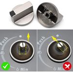 Electronice si Electrocasnice - Aragazuri, cuptoare si hote - Accesorii aragazuri, cuptoare si hote - Accesorii aragazuri - Set 4 butoane pentru aragaz/cuptor, Zinc, 6 mm, Argintiu/Negru - Infinity.ro