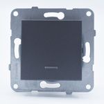 Casa si Gradina - Electrice - Distributie electrica si comanda - Intrerupatoare - Intrerupator simplu cu led, 10A, IP20, Grafit, Panasonic Arkedia Slim/Karre Plus Plus - Infinity.ro