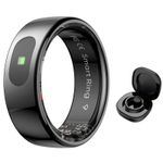 Laptop, Telefoane si Tablete - Wearables si gadgeturi - Gadgeturi - Accesorii SMART - Inel Inteligent Smart Ring GBV LOGIC R08 negru 7(17,9mm), Monitorizare Somn, Ritm Cardiac, SpO2, Fitness Tracker,Autonomie 5 Zile - Infinity.ro