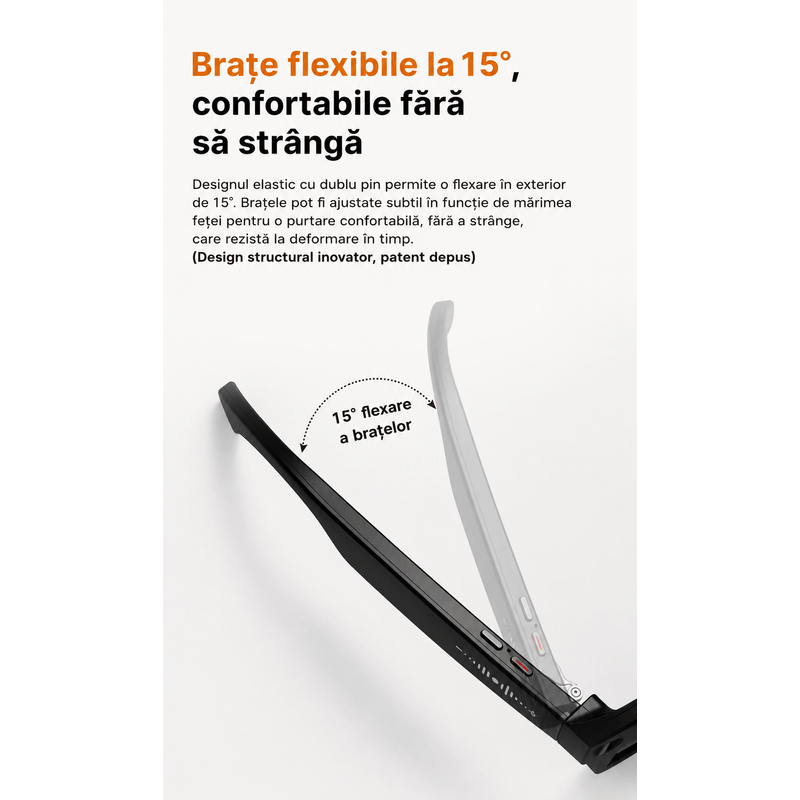Fashion, accesorii si bijuterii - Barbati - Accesorii barbati - Ochelari de soare barbati - Ochelari Inteligenti AI GBV Logic cu husa de incarcare, Camera Sony 8MP, Lentile Fotocromatice, Husa Power Bank 3600mAh - Infinity.ro