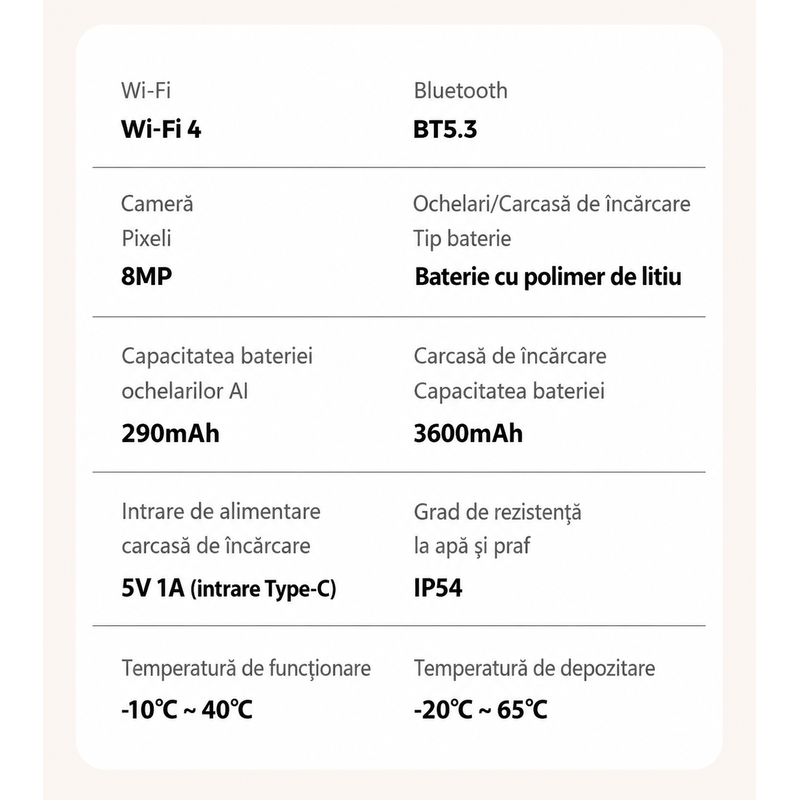 Fashion, accesorii si bijuterii - Barbati - Accesorii barbati - Ochelari de soare barbati - Ochelari Inteligenti AI GBV Logic cu husa de incarcare, Camera Sony 8MP, Lentile Fotocromatice, Husa Power Bank 3600mAh - Infinity.ro