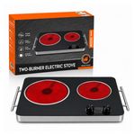 Electronice si Electrocasnice - Aragazuri, cuptoare si hote - Plite incorporabile - Plite electrice - Plita Electrica Dubla DEPOX®, 6000W, 2 Zone de Gatit Independente, Suprafata din Sticla Termorezistenta, 53 x 33 x 6 cm, Negru - Infinity.ro