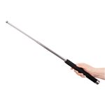 Sport si Outdoor - Sporturi de contact - Produse autoaparare - Set doua bastoane telescopice pliabile si spray paralizant chili DEPOX®, 64 cm/ 65 cm/ 60 ml , argintiu/negru - Infinity.ro