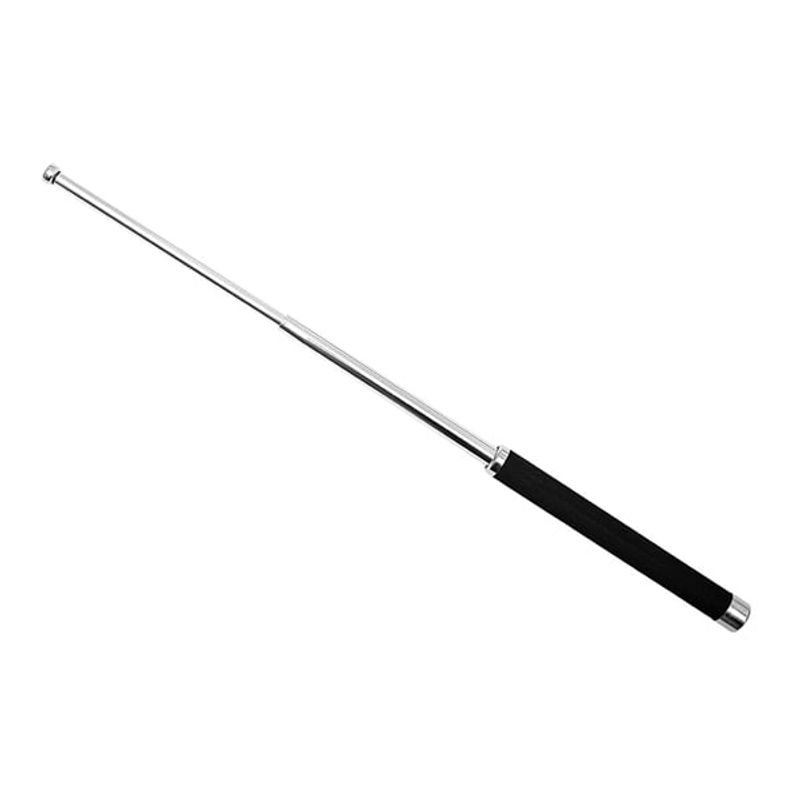 Sport si Outdoor - Sporturi de contact - Produse autoaparare - Set doua bastoane telescopice pliabile si spray paralizant chili DEPOX®, 64 cm/ 65 cm/ 60 ml , argintiu/negru - Infinity.ro