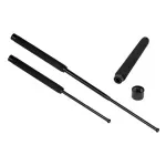 Sport si Outdoor - Sporturi de contact - Produse autoaparare - Set doua bastoane telescopice pliabile si spray paralizant chili DEPOX®, 64 cm/ 65 cm/ 60 ml , argintiu/negru - Infinity.ro