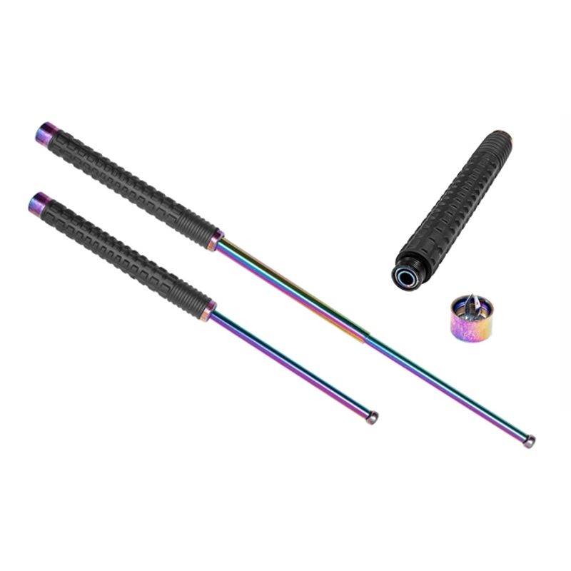 Sport si Outdoor - Sporturi de contact - Produse autoaparare - Baston Telescopic Pliabil DEPOX®, Finisaj Multicolor, Maner Antiderapant, 65 cm - Infinity.ro