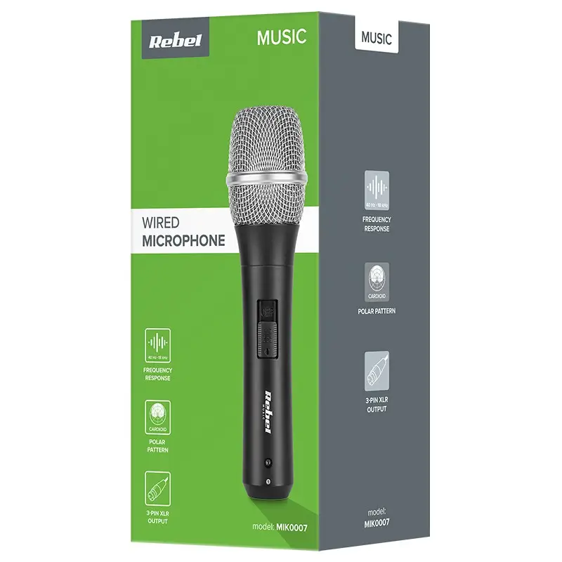 TV, Audio-Video si Foto - Audio profesionale - Microfoane profesionale - Microfon profesional K-200 Rebel MIK0007 180Ohm 40Hz - 18kHz tip cardioida - Infinity.ro