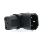 TV, Audio-Video si Foto - Aparate foto si accesorii - Accesorii foto si video - Acumulatori si incarcatoare dedicate - Conector alimentare IEC-320-C13 - IEC-320-C14 cotit 90 Nedis CEGB1190BK - Infinity.ro