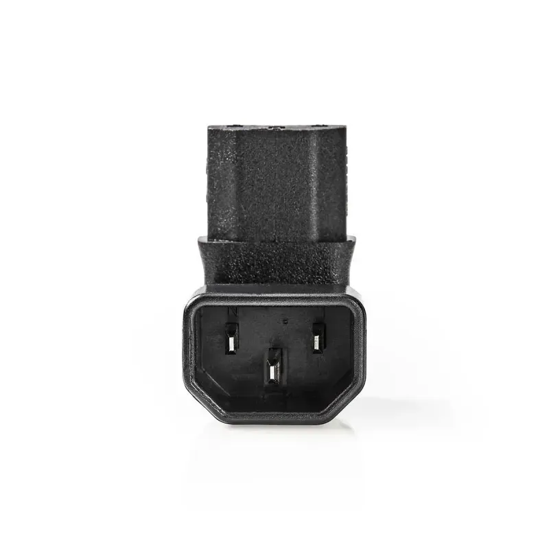 TV, Audio-Video si Foto - Aparate foto si accesorii - Accesorii foto si video - Acumulatori si incarcatoare dedicate - Conector alimentare IEC-320-C13 - IEC-320-C14 cotit 90 Nedis CEGB1190BK - Infinity.ro