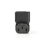TV, Audio-Video si Foto - Aparate foto si accesorii - Accesorii foto si video - Acumulatori si incarcatoare dedicate - Conector alimentare IEC-320-C13 - IEC-320-C14 cotit 90 Nedis CEGB1190BK - Infinity.ro