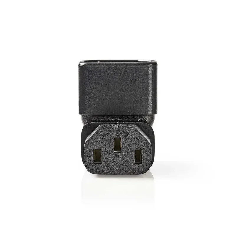 TV, Audio-Video si Foto - Aparate foto si accesorii - Accesorii foto si video - Acumulatori si incarcatoare dedicate - Conector alimentare IEC-320-C13 - IEC-320-C14 cotit 90 Nedis CEGB1190BK - Infinity.ro