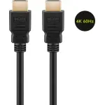 TV, Audio-Video si Foto - Accesorii TV si audio - Cabluri si adaptoare video - Cablu 0.5m HDMI v2.0 cu Ethernet ARC 4K/60Hz UHD 18Gbit/s Goobay 61149 - Infinity.ro