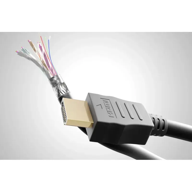 TV, Audio-Video si Foto - Accesorii TV si audio - Cabluri si adaptoare video - Cablu 0.5m HDMI v2.0 cu Ethernet ARC 4K/60Hz UHD 18Gbit/s Goobay 61149 - Infinity.ro