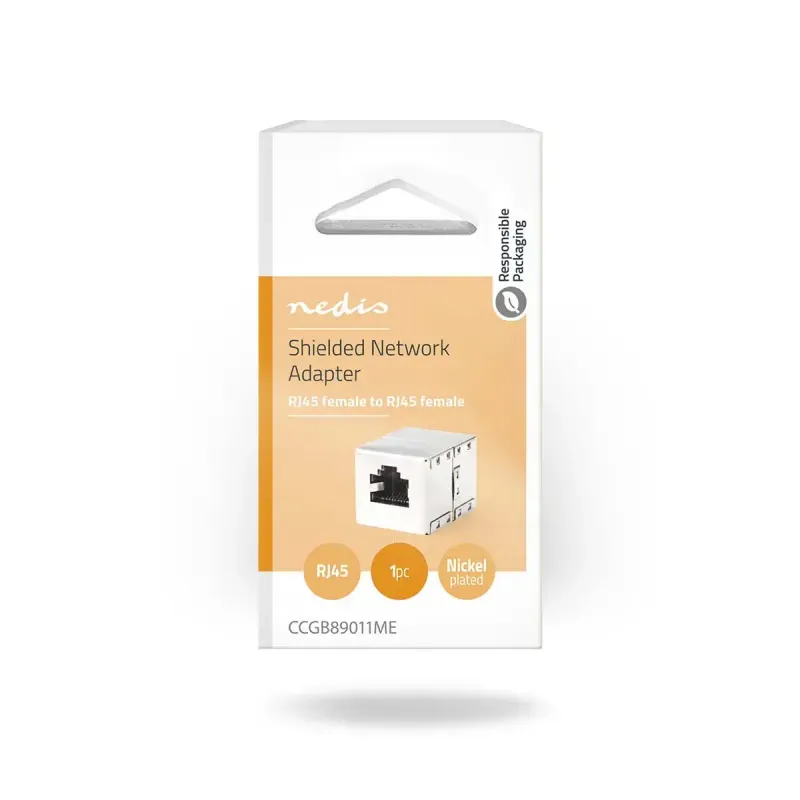 PC, gaming si accesorii - Retelistica - Cabluri si accesorii - Adaptor prelungire retea Nedis CCGB89011ME Cat6 STP Gigabit 8P8C RJ45 mama - 8P8C RJ45 mama ecranat metal - Infinity.ro