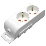 Casa si Gradina - Electrice - Accesorii electrice - Prelungitoare, triple, fise - Bloc prelungitor electric 2 prize schuko 16A 3500W alb Ri-tech Mutlusan 001 175 210001 00 00 - Infinity.ro