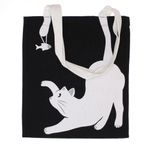 Fashion, accesorii si bijuterii - Femei - Accesorii femei - Genti si rucsacuri femei - Geanta textila din bumbac, dimensiune 34x39 cm, Buticcochet, Negru - GND1127 - Infinity.ro