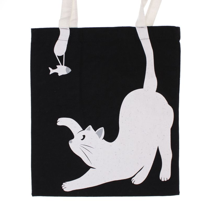 Fashion, accesorii si bijuterii - Femei - Accesorii femei - Genti si rucsacuri femei - Geanta textila din bumbac, dimensiune 34x39 cm, Buticcochet, Negru - GND1127 - Infinity.ro