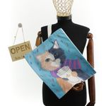 Fashion, accesorii si bijuterii - Femei - Accesorii femei - Genti si rucsacuri femei - Geanta textila din bumbac, dimensiune 34x39 cm, Buticcochet, Multicolor - GND1131 - Infinity.ro
