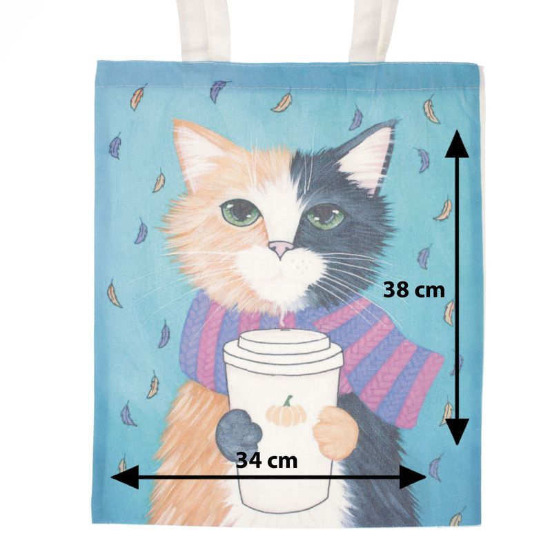 Fashion, accesorii si bijuterii - Femei - Accesorii femei - Genti si rucsacuri femei - Geanta textila din bumbac, dimensiune 34x39 cm, Buticcochet, Multicolor - GND1131 - Infinity.ro