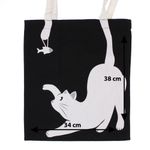 Fashion, accesorii si bijuterii - Femei - Accesorii femei - Genti si rucsacuri femei - Geanta textila din bumbac, dimensiune 34x39 cm, Buticcochet, Negru - GND1127 - Infinity.ro