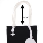Fashion, accesorii si bijuterii - Femei - Accesorii femei - Genti si rucsacuri femei - Geanta textila din bumbac, dimensiune 34x39 cm, Buticcochet, Negru - GND1127 - Infinity.ro