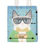 Fashion, accesorii si bijuterii - Femei - Accesorii femei - Genti si rucsacuri femei - Geanta textila din bumbac, dimensiune 34x39 cm, Buticcochet, Multicolor - GND1133 - Infinity.ro