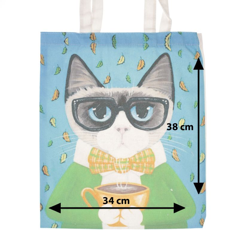 Fashion, accesorii si bijuterii - Femei - Accesorii femei - Genti si rucsacuri femei - Geanta textila din bumbac, dimensiune 34x39 cm, Buticcochet, Multicolor - GND1133 - Infinity.ro