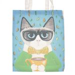 Fashion, accesorii si bijuterii - Femei - Accesorii femei - Genti si rucsacuri femei - Geanta textila din bumbac, dimensiune 34x39 cm, Buticcochet, Multicolor - GND1133 - Infinity.ro