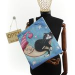 Fashion, accesorii si bijuterii - Femei - Accesorii femei - Genti si rucsacuri femei - Geanta textila din bumbac, dimensiune 34x39 cm, Buticcochet, Multicolor - GND1132 - Infinity.ro
