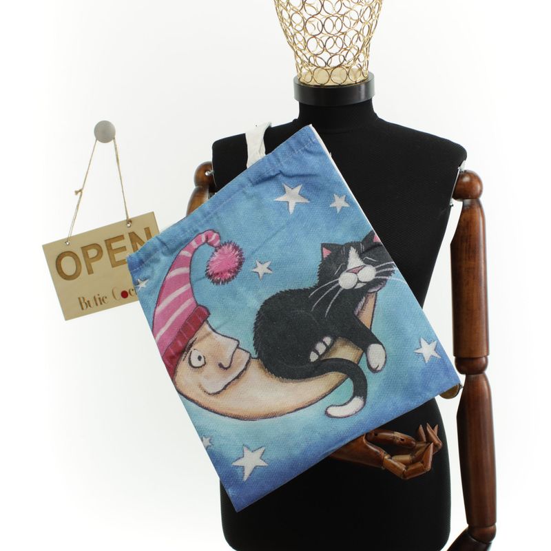 Fashion, accesorii si bijuterii - Femei - Accesorii femei - Genti si rucsacuri femei - Geanta textila din bumbac, dimensiune 34x39 cm, Buticcochet, Multicolor - GND1132 - Infinity.ro
