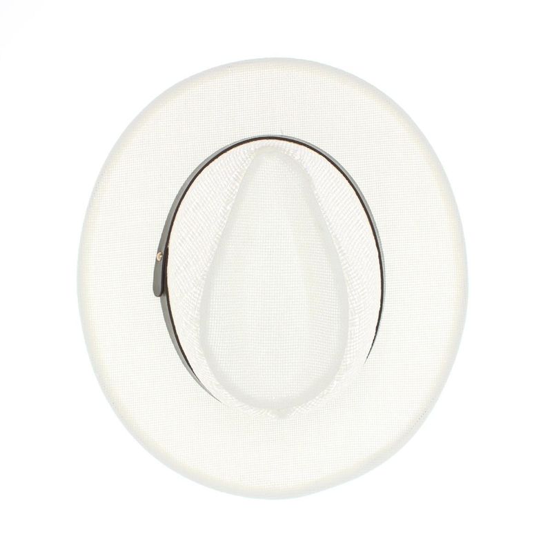 Fashion, accesorii si bijuterii - Barbati - Accesorii barbati - Caciuli si sepci barbati - Palarie de soare, barbati, din paie de hartie, cu banda decorativa maro, marime 55 cm, Alb - PAL1882 - Infinity.ro