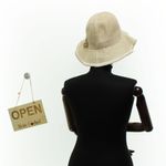Fashion, accesorii si bijuterii - Femei - Accesorii femei - Caciuli si palarii femei - Palarie dama, Buticcochet, din bumbac si poliester, cu banda decorativa, one size, Bej - PAL1901 - Infinity.ro