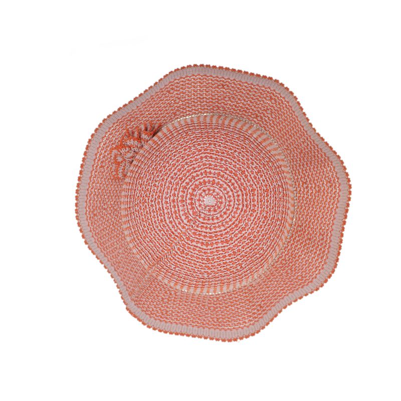Fashion, accesorii si bijuterii - Femei - Accesorii femei - Caciuli si palarii femei - Palarie dama, Buticcochet, din bumbac si poliester, cu banda decorativa, one size, Portocaliu - PAL1904 - Infinity.ro